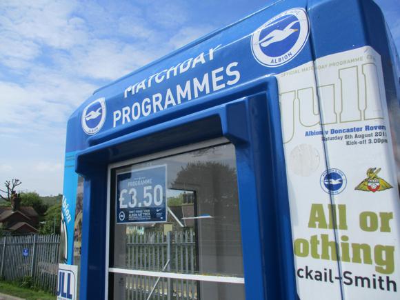 Brighton & Hove Albion programme kiosk/Peterjon Cresswell