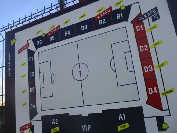 Rudolf Illovszky Stadium seating plan/Peterjon Cresswell