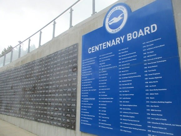 Brighton & Hove Albion memorial wall/Peterjon Cresswell