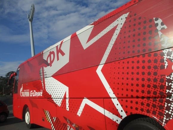 Red Star Belgrade team bus/Peterjon Cresswell