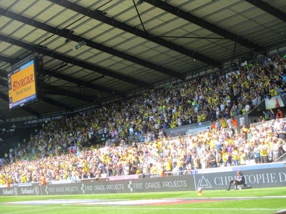 Swansea.com Stadium away end/Peterjon Cresswell