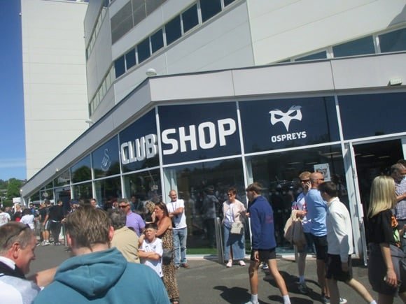 Swansea City shop/Peterjon Cresswell