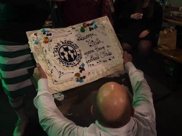 Slices all round: Another Gatti celebration