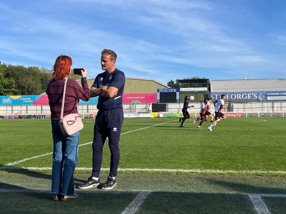 Getting the scoop at Woking FC