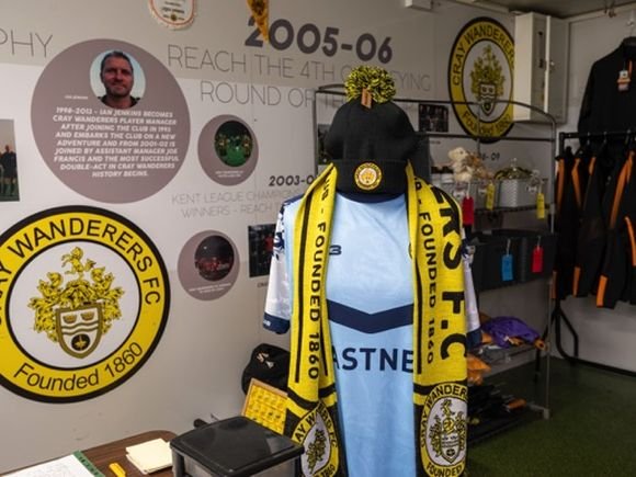 Cray Wanderers shop/Brian Aldrich