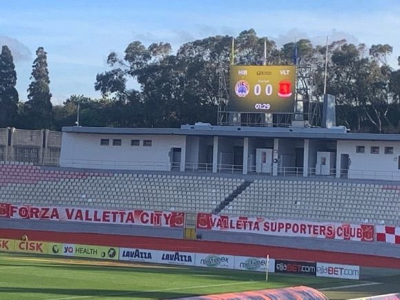 Valletta FC fans set out their stall/Alan Edgar