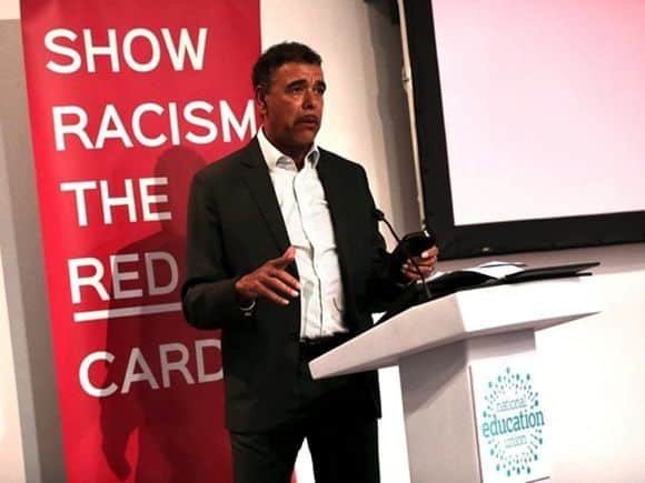 Chris Kamara takes the stand/Show Racism the Red Card