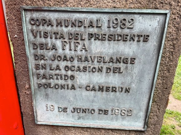 1982 plaque at Estadio Riazor/Ben James