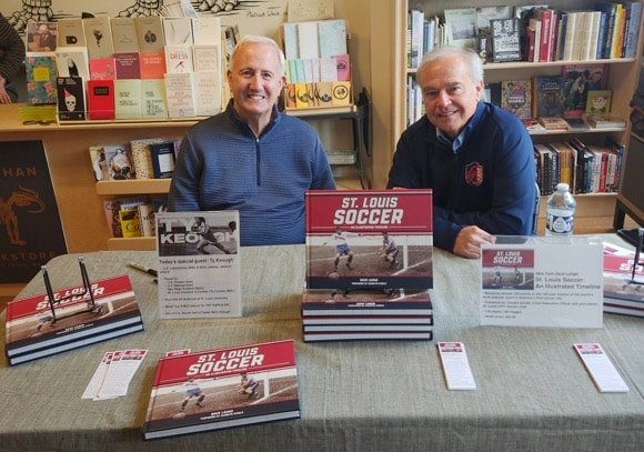 Author Dave Lange with former USMNT player Ty Keogh, son of 1950 hero Harry